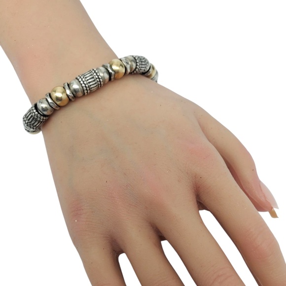 Silpada Sterling Silver & Gold Tone Bead Bracelet #21029 - Picture 11 of 12